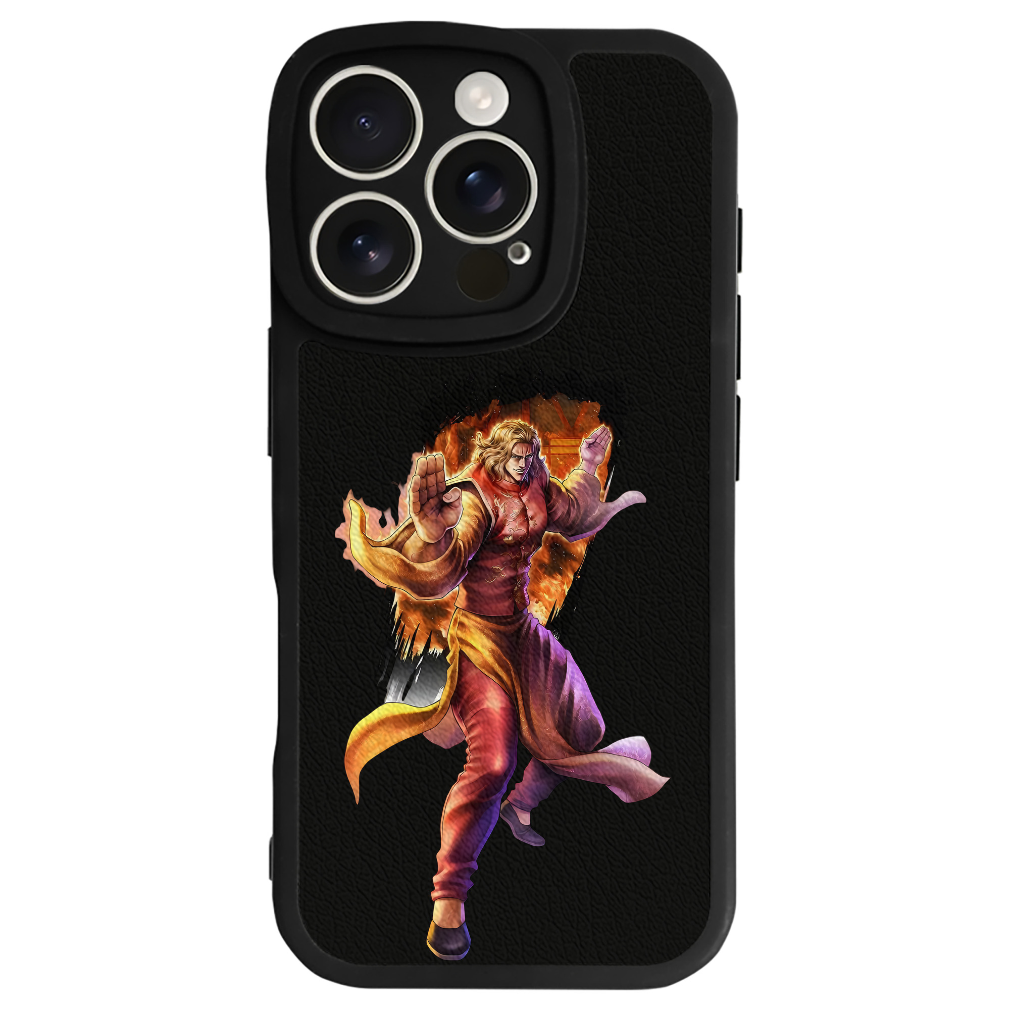 （画像用） 北斗の拳 Fist of the North Star 【iPhone 16シリーズ対応】シリコンスマホケース（レザー調） 材質：シリコン